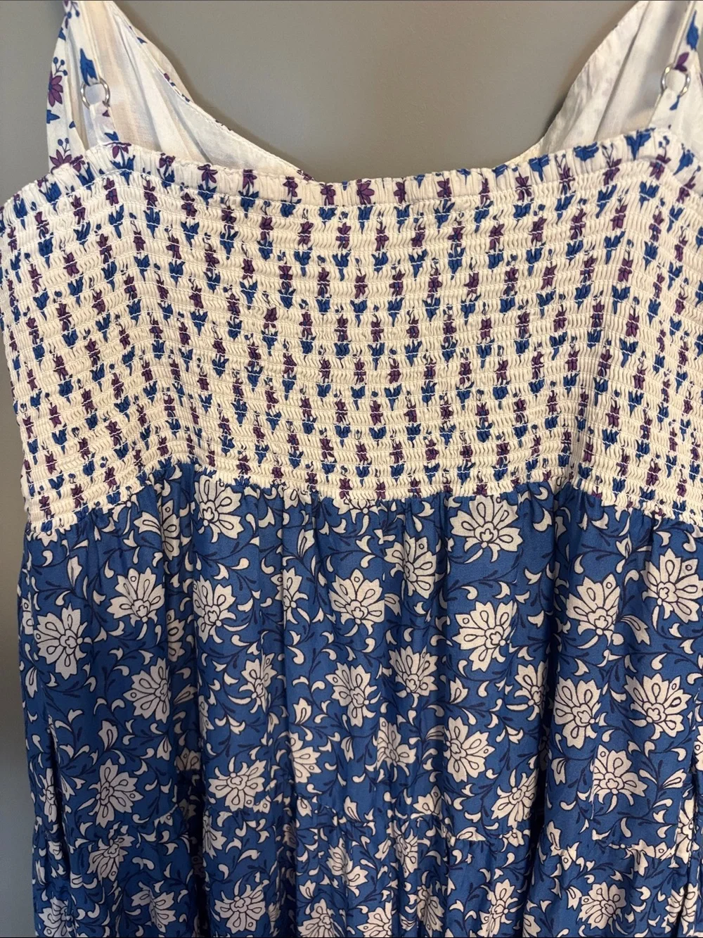 J. Crew Maxi Dress- Blue, Purple, White